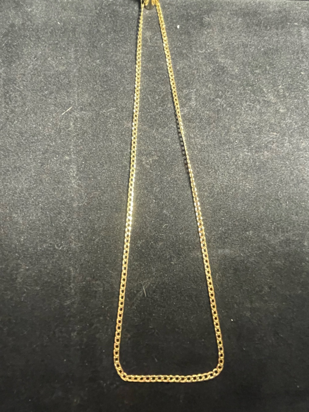 2.5mm Solid 10k Gold Curb Chain Necklace for Women